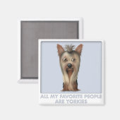 Aimant Yorkshire Terrier favori (Recto/Verso)
