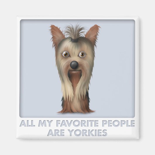 Aimant Yorkshire Terrier favori (Devant)
