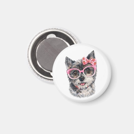 Aimant Yorkshire Terrier Gift for Dog Lovers (Recto/Verso)