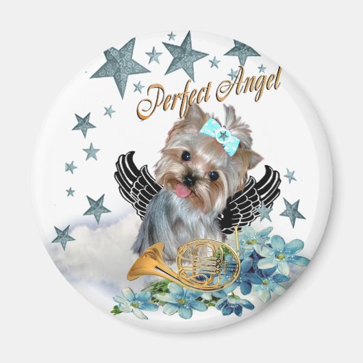 Aimant Yorkshire Terrier Parfait Angel (Devant)