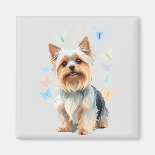 Aimant Yorkshire Terrier Vector Peinture Adorable Joie Am