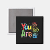 Aimant You Are Kind Smart Brave Motivational Back To Scho (Recto/Verso)