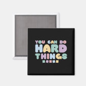 Aimant You Can Do Hard Things Insrational Quotes Motivati (Recto/Verso)