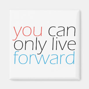 Aimant You can only inspirational quota red blue text