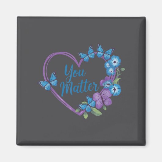 Aimant You Heart Suicide Prevention Awareness  (Devant)