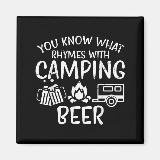 Aimant You Know What Rhymes With Camng Funny Camper Dad M (Devant)