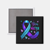 Aimant You Ribbon Bird Suicide Prevention Awareness  (Recto/Verso)