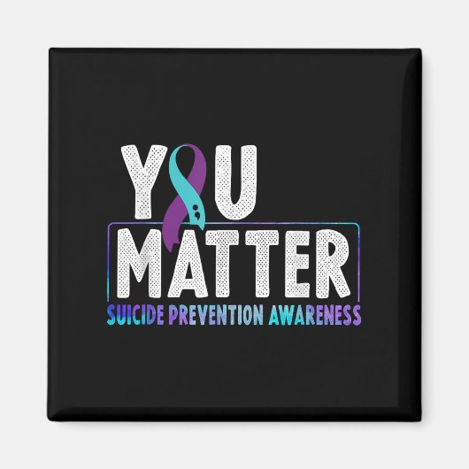 Aimant You - Suicide Prevention Teal Purple Awareness Rib (Devant)