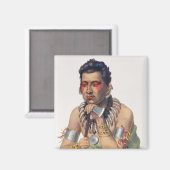 Aimant Young Ma-Has-Ka, Chef de l'Iowas (Recto/Verso)