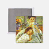 Aimant Young Mother Sewing (Recto/Verso)