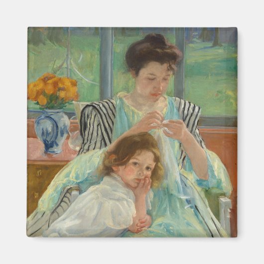 Aimant Young Mother Sewing (Devant)
