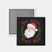 Aimant Your Parents Aren't Real Funny Santa Christmas  (Recto/Verso)