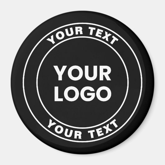 Aimant Your Uploaded Logo + Bold Circular Text  (Devant)
