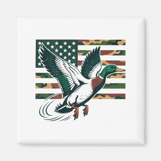 Aimant Youth Camo Mallard Duck Hunting Camouflage America (Devant)