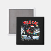 Aimant Yule Cat Keep It Cozy Funny Christmas Quote  (Recto/Verso)
