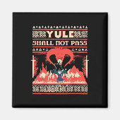 Aimant Yule Shall Not P Fantasy Wizard Holiday Pun Funny  (Devant)