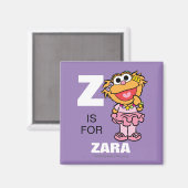 Aimant Z est pour Zoe | Ajouter Votre Nom (Recto/Verso)