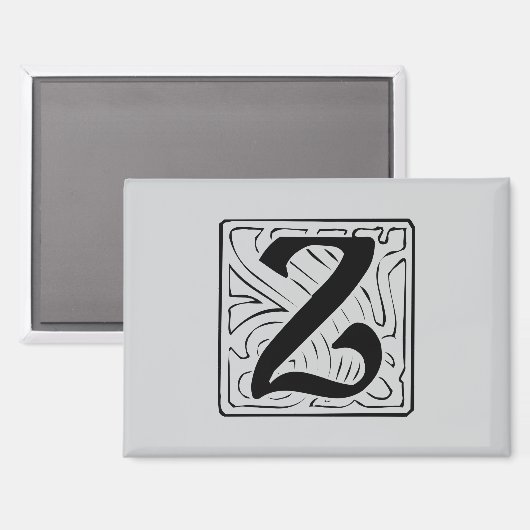 Aimant Z Monogramm schwarz (Recto/Verso)
