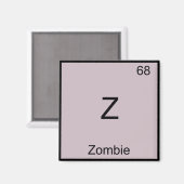 Aimant Z - Zombie Funny Chimie Élément Symbole T-shirt (Recto/Verso)