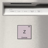 Aimant Z - Zombie Funny Chimie Élément Symbole T-shirt (In Situ (Lave-vaisselle))