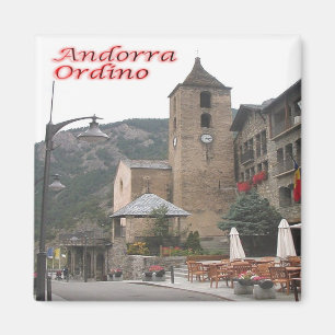 Aimant zAD008 Andorre, ORDINO Plaça Major, Frigo