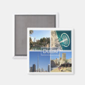 Aimant zAE005 DUBAI, Émirats arabes unis, réfrigérateur (Recto/Verso)