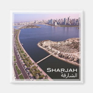 Aimant zAE016 SHARJAH panorama, EAU, Réfrigérateur
