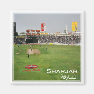 Aimant zAE020 CRICKET MATCH à SHARJAH, EAU, Asie, Fridge