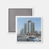 Aimant zAE030 Bâtiments FUJAIRAH, EAU, Moyen-Orient, (Recto/Verso)