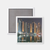 Aimant zAE043 marina de DUBAI, Émirats arabes unis, réfri (Recto/Verso)