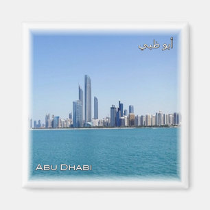 Aimant zAE053 ABU DHABI skyline, EAU, Moyen-Orient, Réfri