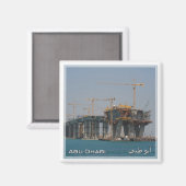 Aimant zAE058 ABU DHABI pont construction, EAU, Asie, Fri (Recto/Verso)