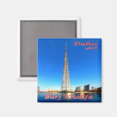 Aimant zAE073 DUBAI Burj Khalif, Émirats arabes unis, Asi (Recto/Verso)
