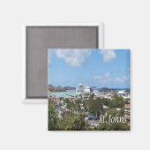 Aimant zAG006 SAINT JOHN, Antigua-et-Barbuda, réfrigérate (Recto/Verso)