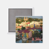 Aimant zAG008 SAINT JOHN, Antigua-et-Barbuda, réfrigérate (Recto/Verso)