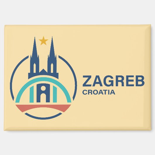Aimant Zagreb Croatie Europe (Recto)