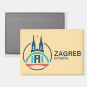 Aimant Zagreb Croatie Europe (Recto/Verso)