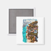 Aimant Zanzibar Tansania Ocean Palm Tree Vacances (Recto/Verso)