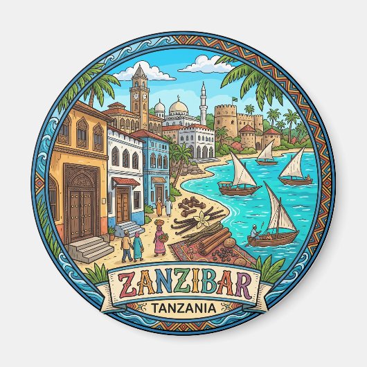 Aimant Zanzibar Tanzanie (Devant)