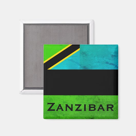 Aimant Zanzibar, Tanzanie (océan Indien) (Recto/Verso)