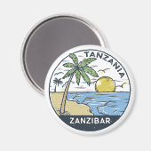 Aimant Zanzibar Tanzanie Vintage (Recto/Verso)