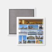 Aimant zAR006 BUENOS AIRES, Mosaïque, Argentine, Réfrigér (Recto/Verso)