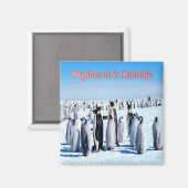 Aimant zAR026 - PENGUINS d'ANTARCTIQUE, Argentine, Réfrig (Recto/Verso)
