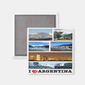 Aimant zAR032 ARGENTINA I Love, Mosaic, Amérique, Fridge (Recto/Verso)