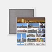 Aimant zAR035 BUENOS AIRES, Mosaïque, Argentine, Réfrigér (Recto/Verso)