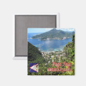 Aimant zAS005 PAGO PAGO, Samoa américaines, Océanie, Réfr (Recto/Verso)