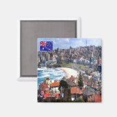 Aimant zAU030 SYDNEY, Australie, Panorama, Océanie, Frigo (Recto/Verso)