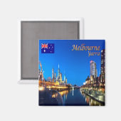 Aimant zAU039 MELBOURNE, YARRA TWILIGHT - Australie, Frig (Recto/Verso)