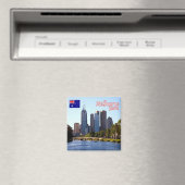 Aimant zAU041 MELBOURNE, RIVER YARRA, Australie, Fridge (In Situ (Lave-vaisselle))