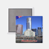 Aimant zAU044 MELBOURNE, Australie, Océanie, (Recto/Verso)